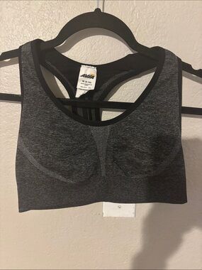 Avia Seamless Racerback Sports Bra - Charcoal Gray